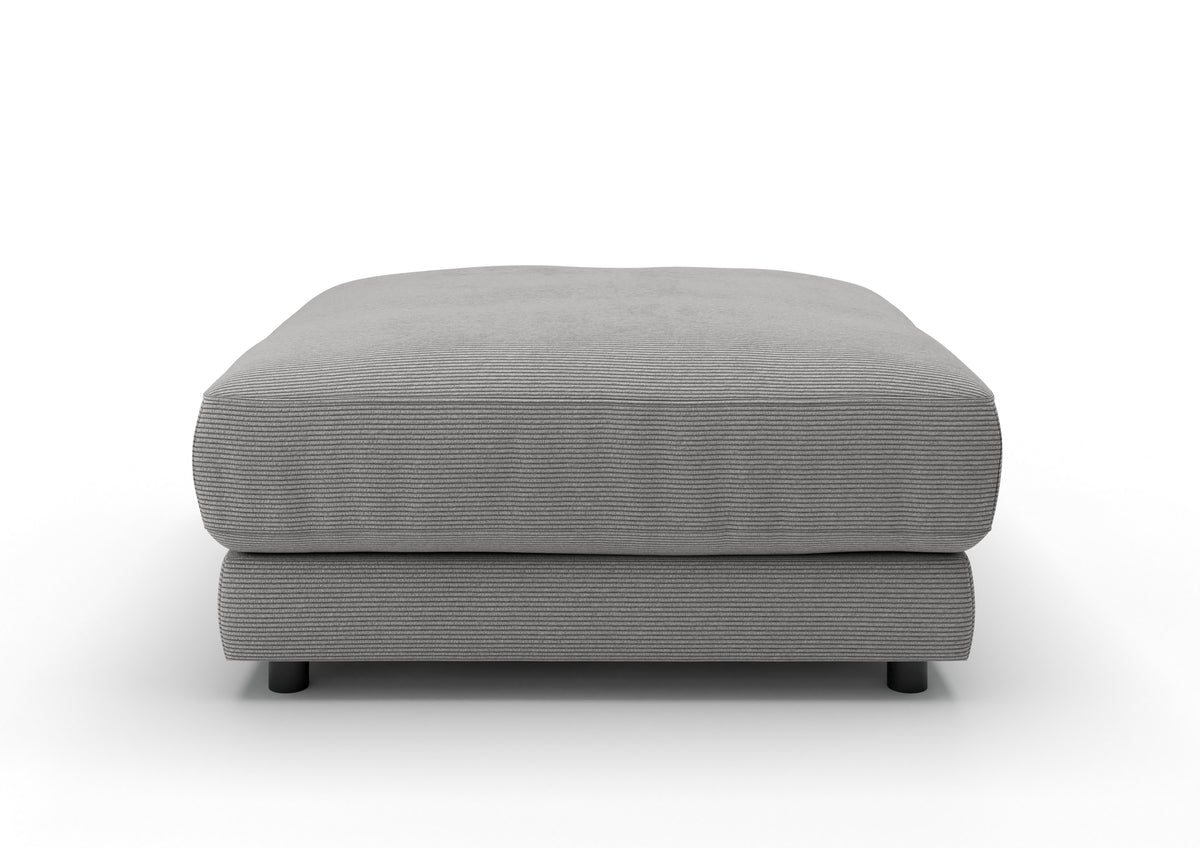 Skagen Hocker in Feincord Grau – Ansicht von vorn