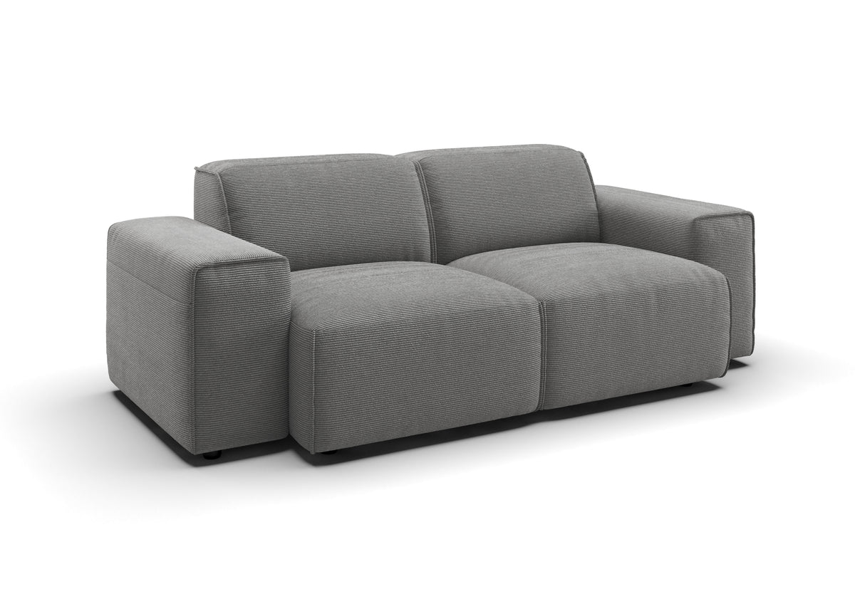 Lund 2-Sitzer-Sofa in Feincord Grau