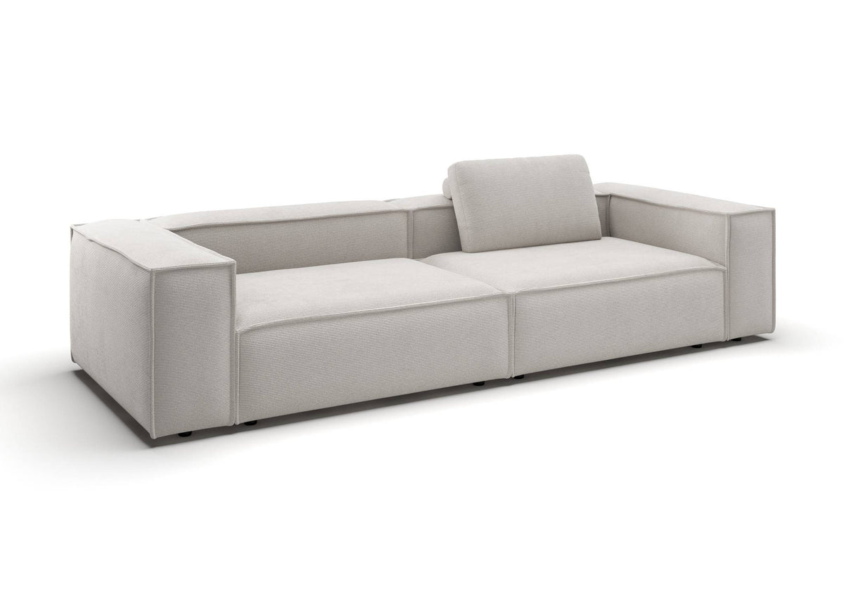 Bergen 3-Sitzer-Sofa in Feincord Weiß