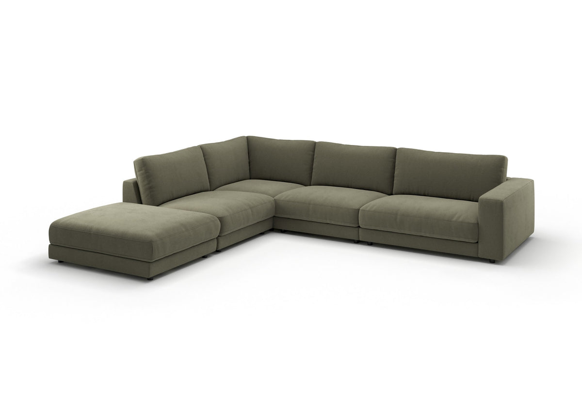 Skagen Wohnlandschaft in Feincord Oliv, Ecke links