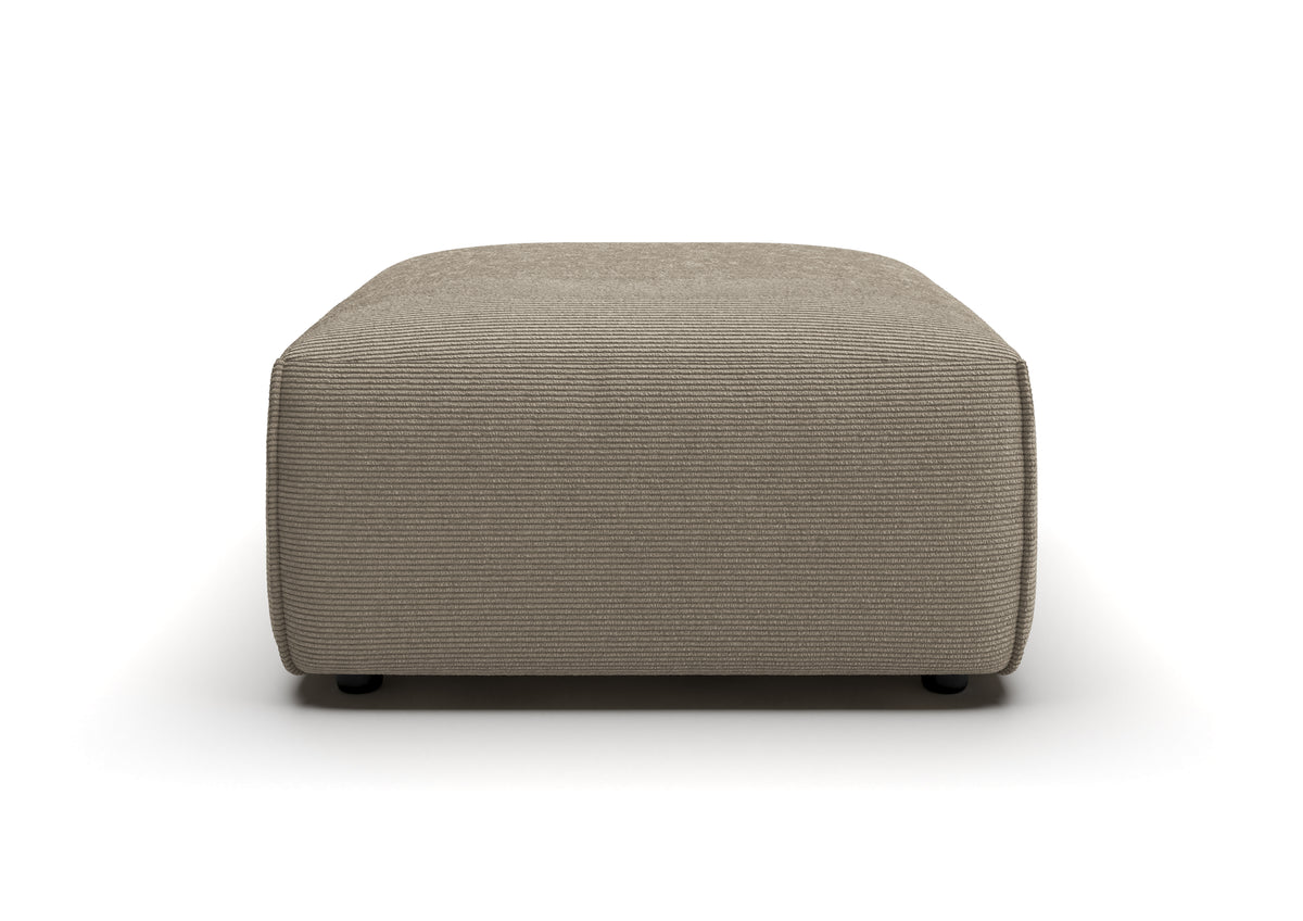 Lund Hocker in Feincord Sand – Ansicht von vorn