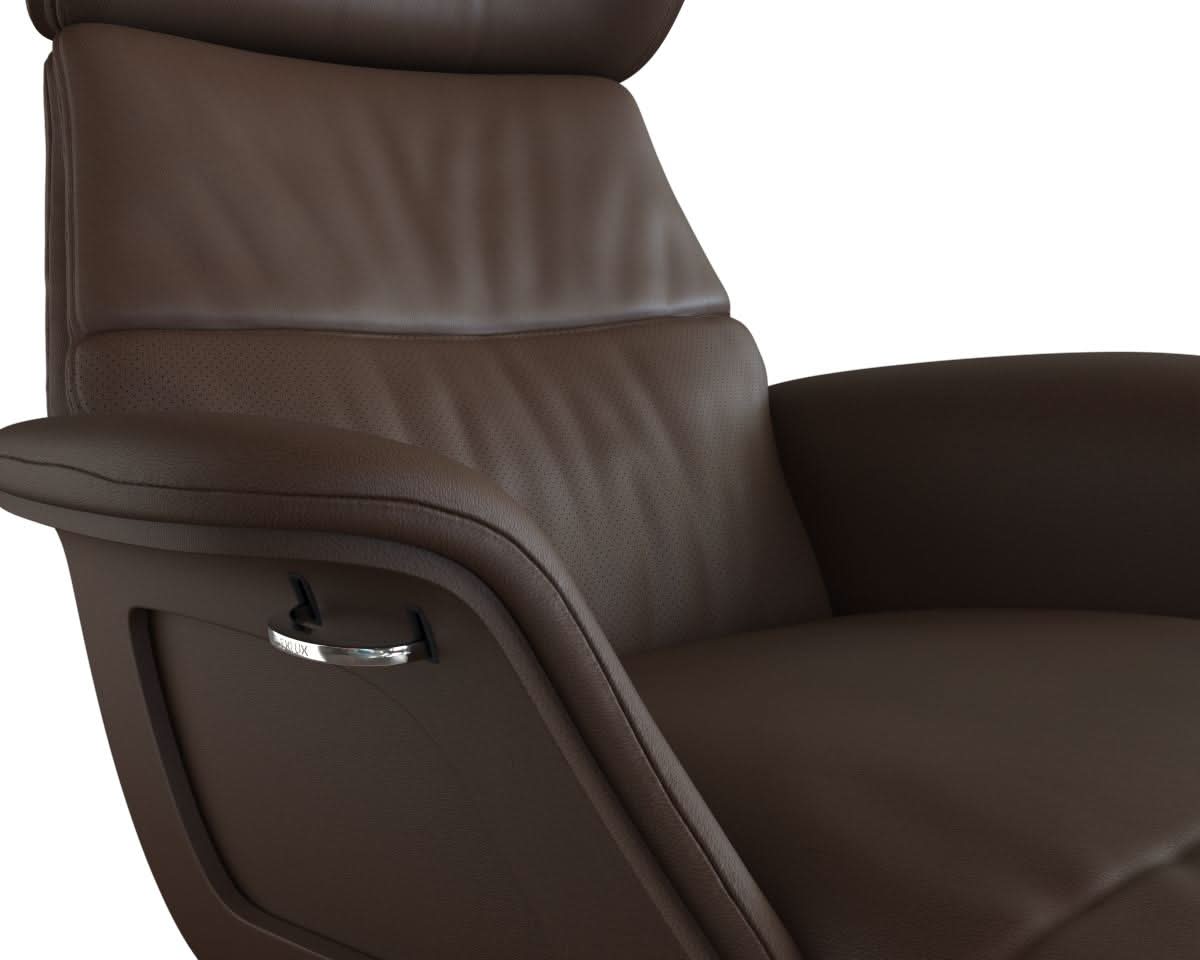 Clement Chaiselongue - Leder Omaha - Warm Brown