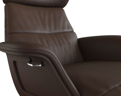 Clement Chaiselongue - Leder Omaha - Warm Brown