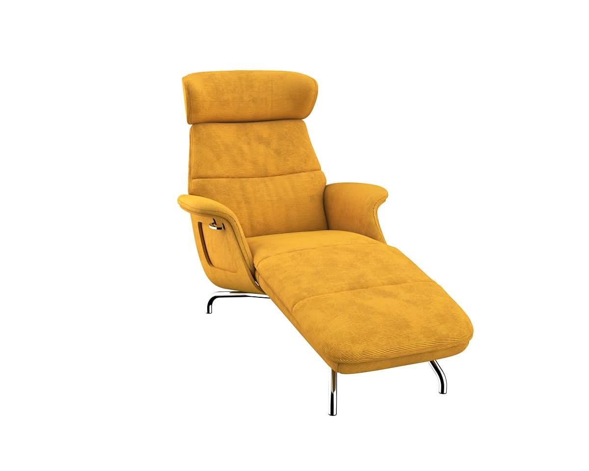 Clement Chaiselongue - Cord - Mustard Yellow
