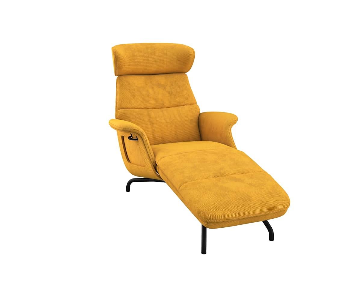 Clement Chaiselongue - Cord - Mustard Yellow