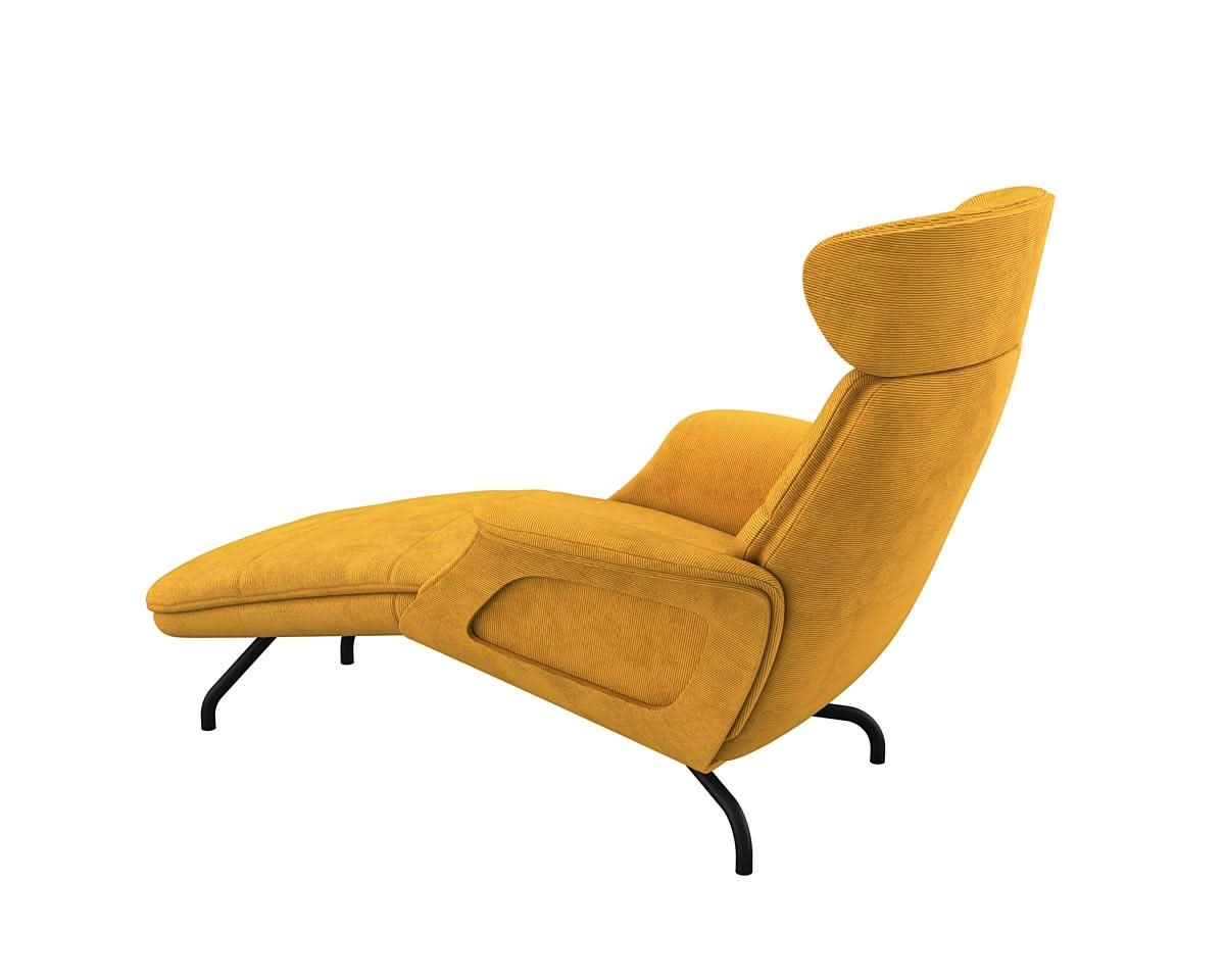 Clement Chaiselongue - Cord - Mustard Yellow